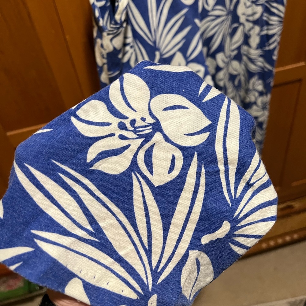 Vintage Jaclyn Sport Blue & White Floral Pants